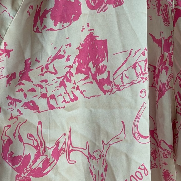 NWOT Free People western print pajama set in pink size XL - Picture 11 of 15